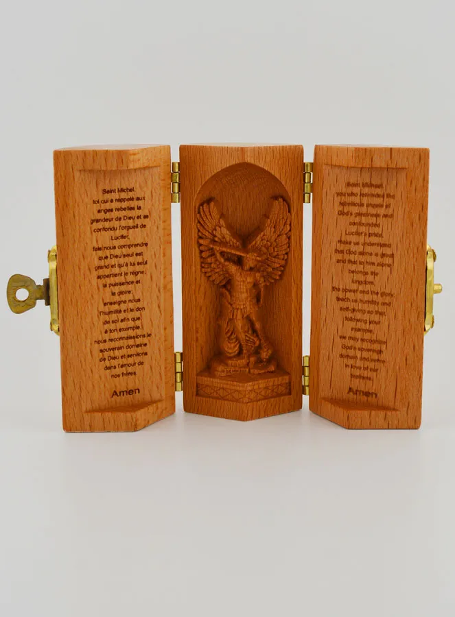 Solid Wood Triptych - Saint Michael (pic 1)