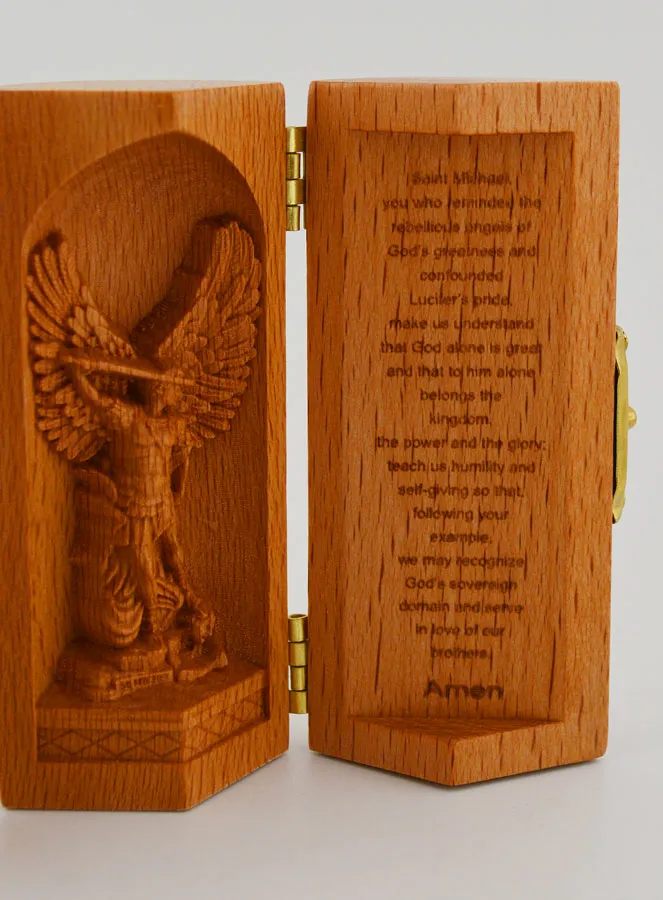 Solid Wood Triptych - Saint Michael (pic 3)