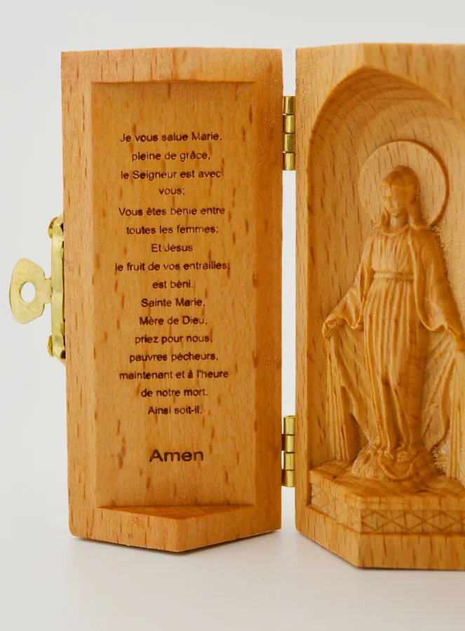 Solid Wood Triptych -  Miraculous Virgin Mary (pic 2)