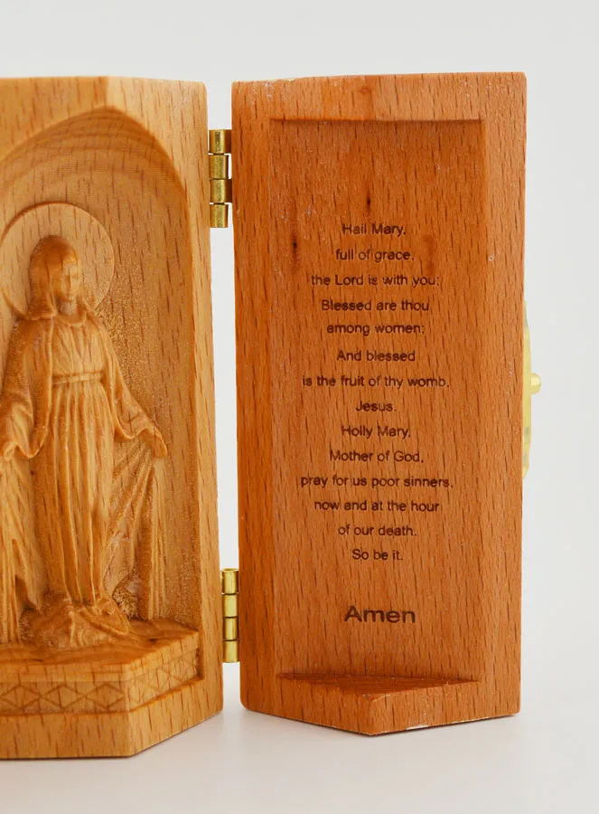 Solid Wood Triptych -  Miraculous Virgin Mary (pic 3)