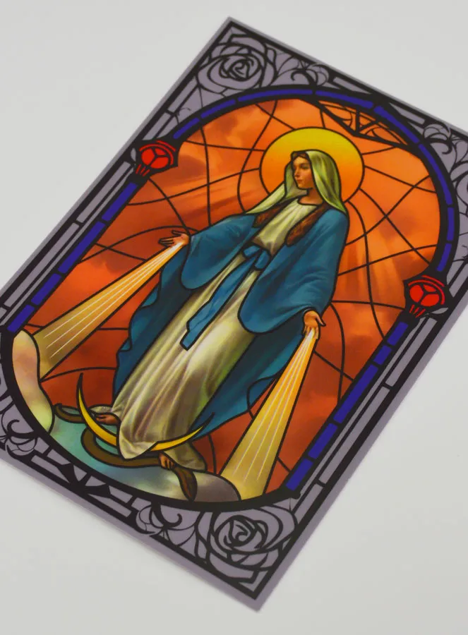 Window Magnet Stained Glass - Miraculous Virgin Mary (pic 4)