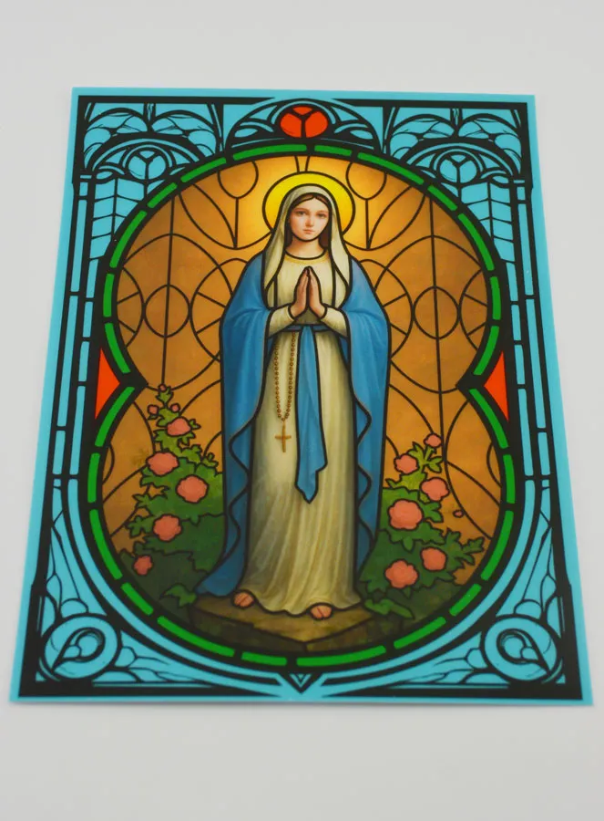 Window Magnet Stained Glass - Our Lady of Lourdes (pic 2)