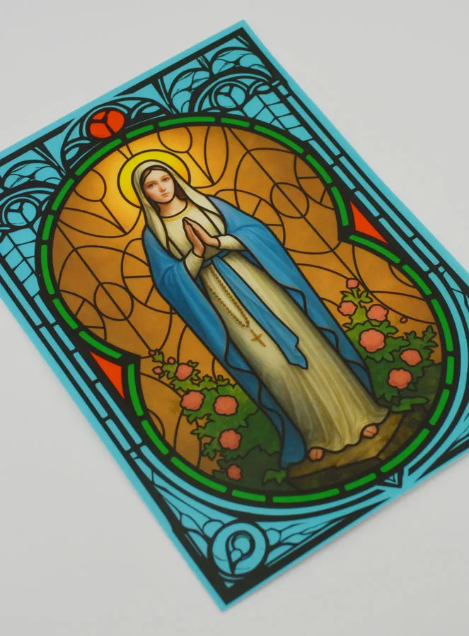 Window Magnet Stained Glass - Our Lady of Lourdes (pic 3)