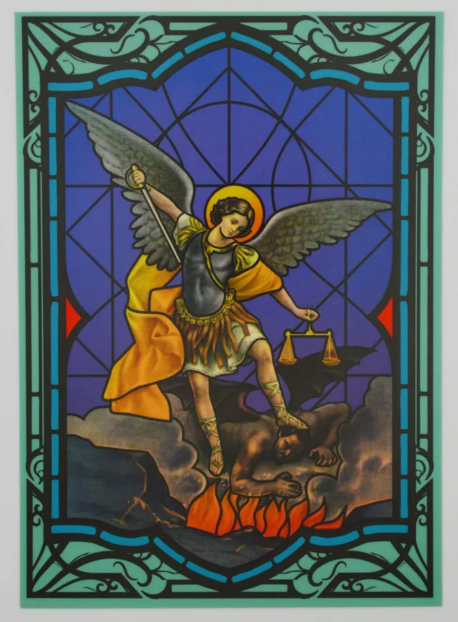 Window Magnet Stained Glass - Saint Michael the Archangel (pic 1)