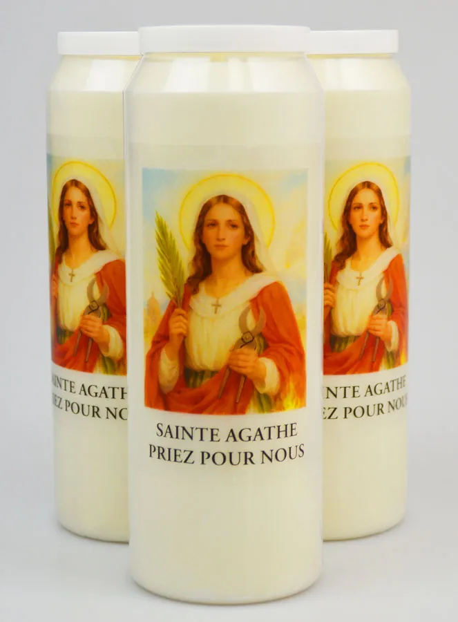 Set 3 Sanctuary Candles to Saint Agathe (pic 1)