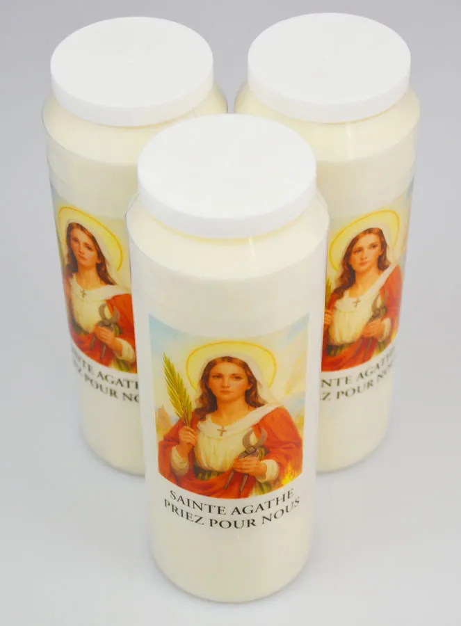 Set 3 Sanctuary Candles to Saint Agathe (pic 3)