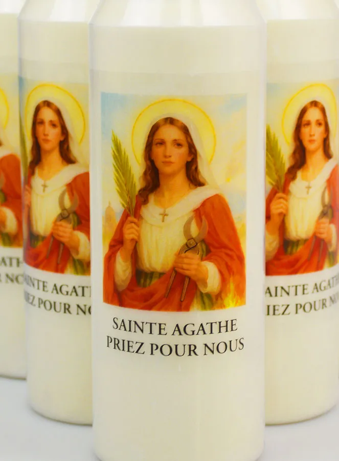Set 6 Sanctuary Candles to Saint Agathe (pic 2)