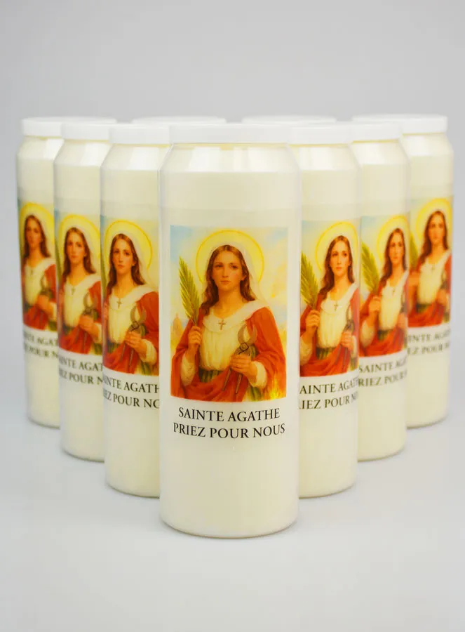 Set 10 Sanctuary Candles to Saint Agathe (pic 1)