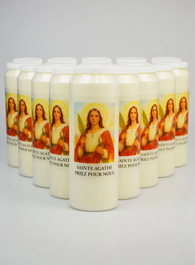 Set 20 Sanctuary Candles to Saint Agathe (pic 1)