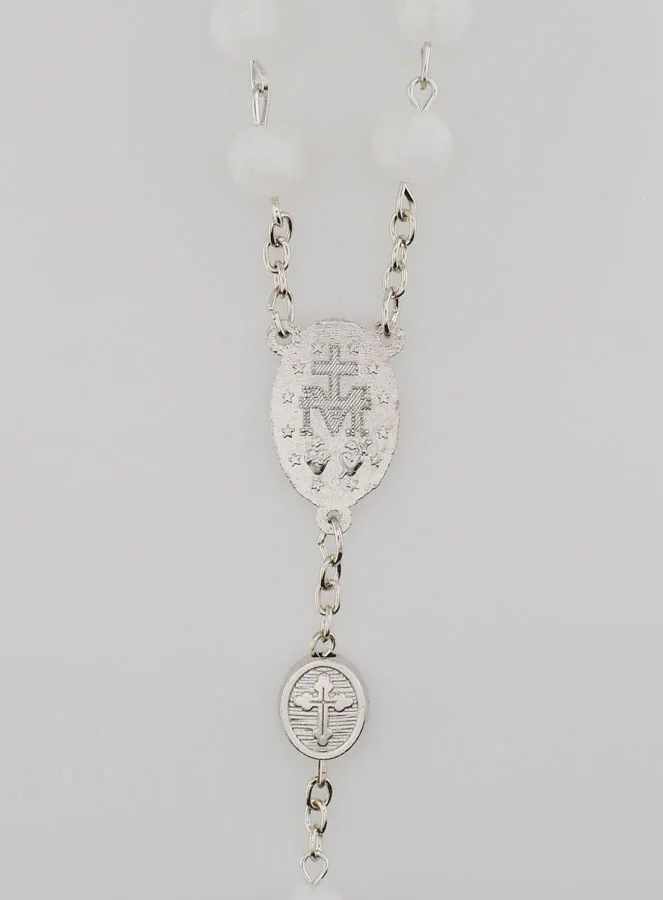 Rosary Miraculous Medal - White (pic 4)