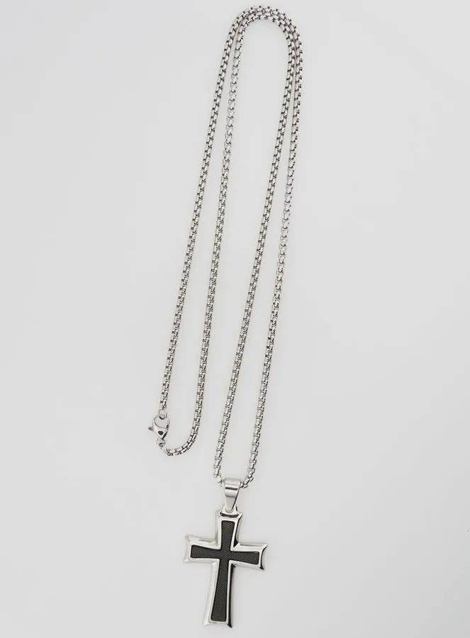 Religious Necklace for Men - Geometric Cross (pic 1)