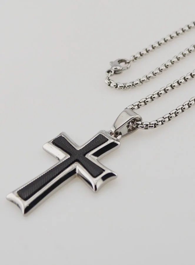 Religious Necklace for Men - Geometric Cross (pic 2)