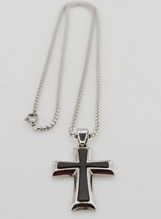 Religious Necklace for Men - Geometric Cross (pic 3)