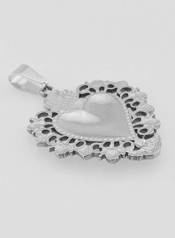 Large Ex Voto Pendant in Stainless Steel - 37mm (pic 4)