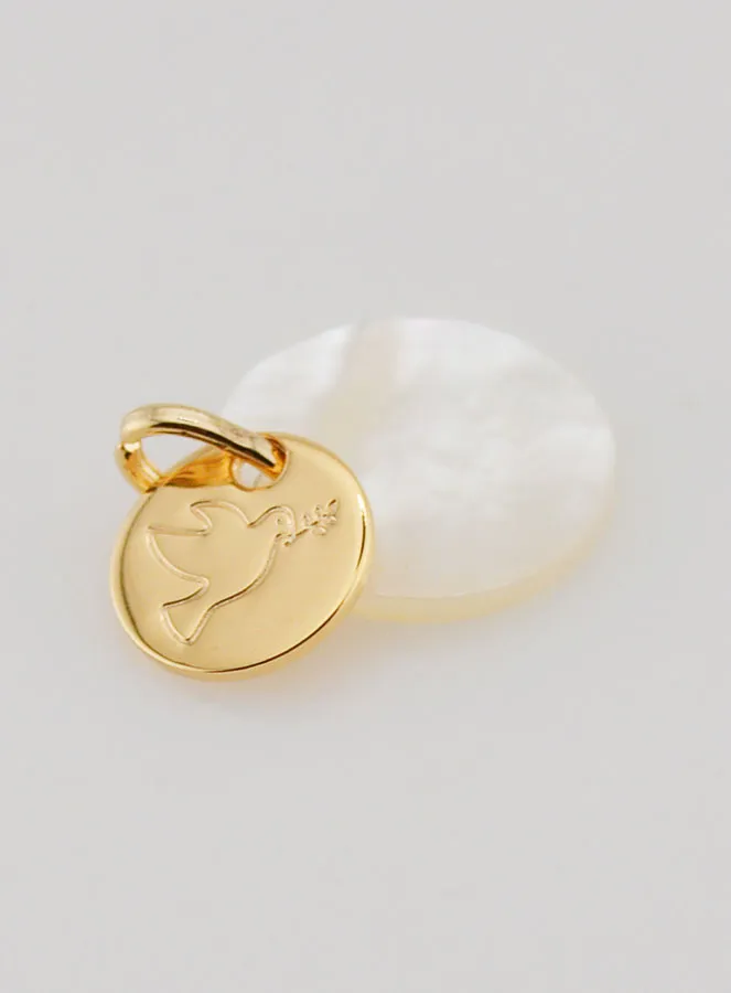 Gold-plated Token Medal with Mother-of-Pearl - Holy Spirit (pic 4)