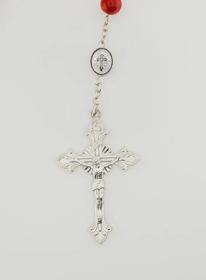 Rosary Miraculous Medal - Red (pic 3)