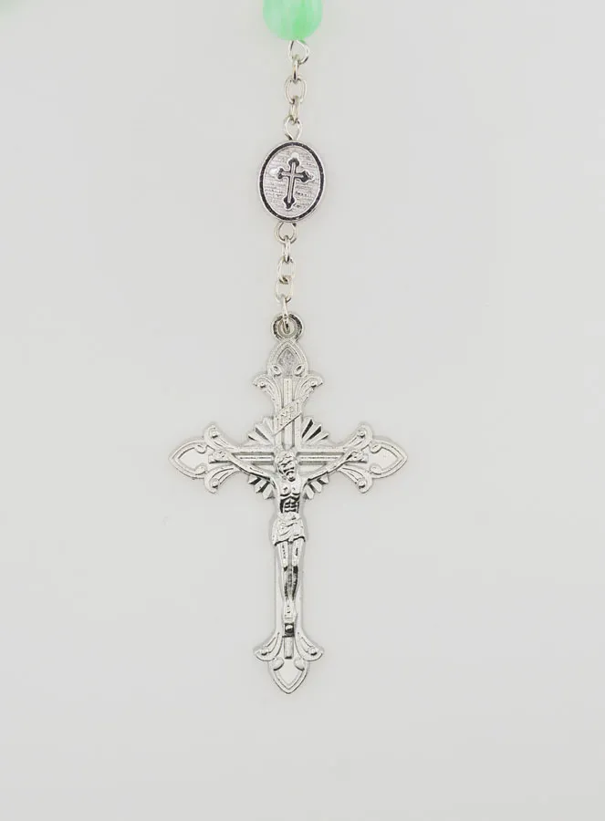 Miraculous Medal Rosary - Green (pic 3)