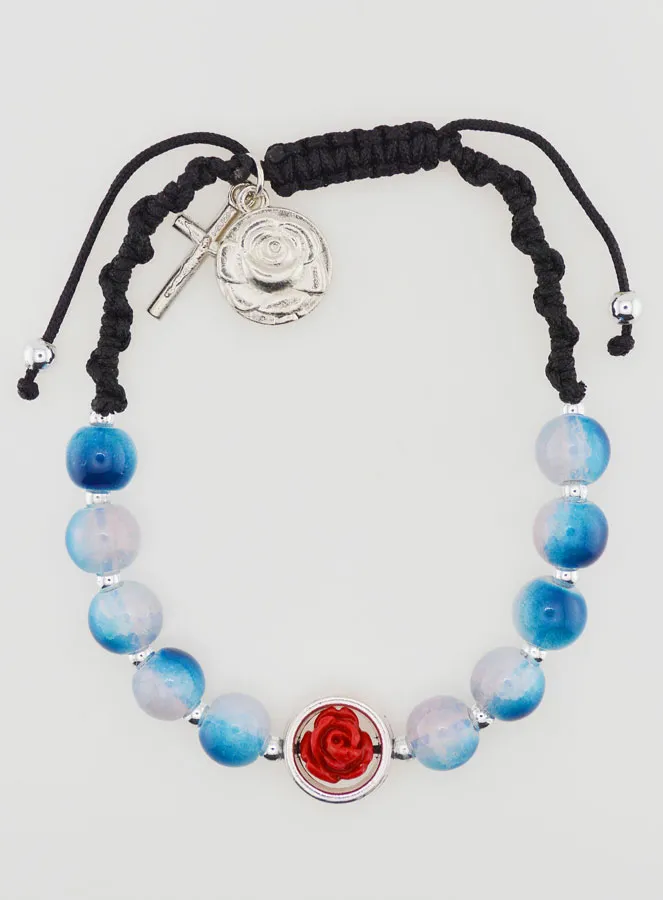 Adjustable One Decade Bracelet - Blue Tones (pic 1)