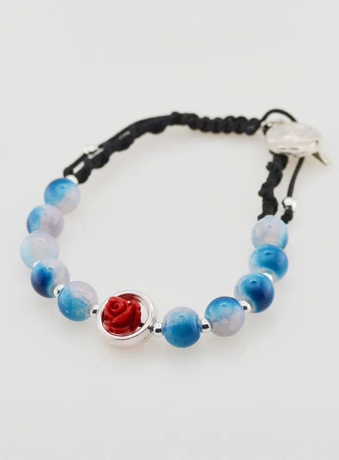 Adjustable One Decade Bracelet - Blue Tones (pic 4)