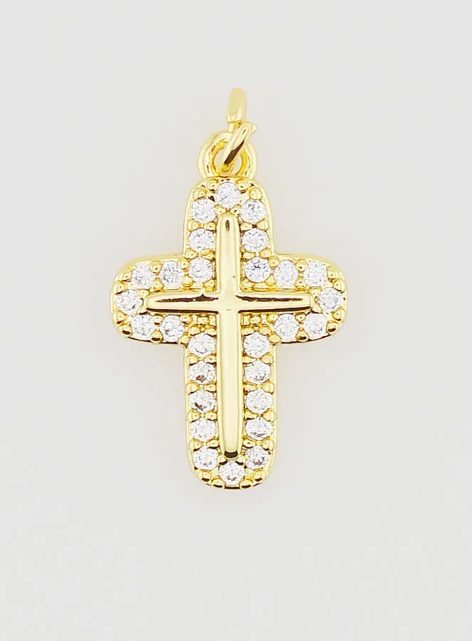 Rounded Cross Pendant - 15mm (pic 1)