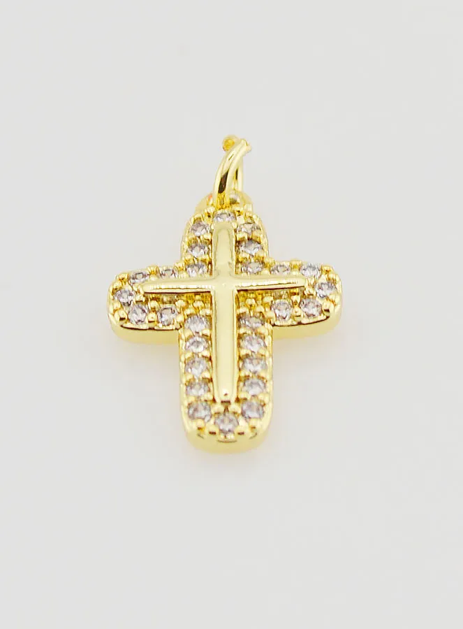 Rounded Cross Pendant - 15mm (pic 2)