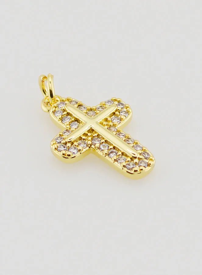 Rounded Cross Pendant - 15mm (pic 3)