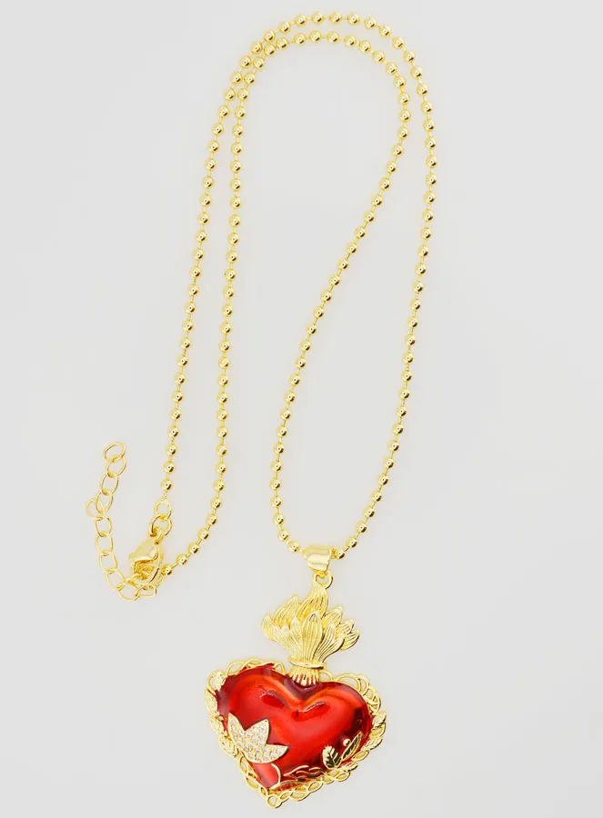 Religious Choker Necklace with Ex-Voto (pic 1)