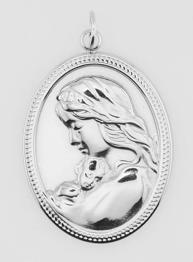 Oval Madonna and Child Medal - 25mm (pic 1)