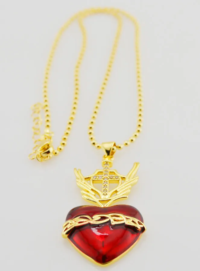 Religious Necklace Ex-Voto and Cross - 40cm (pic 3)