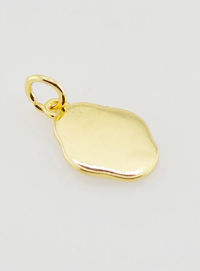 Red and White Ex-Voto Pendant - 15mm (pic 4)