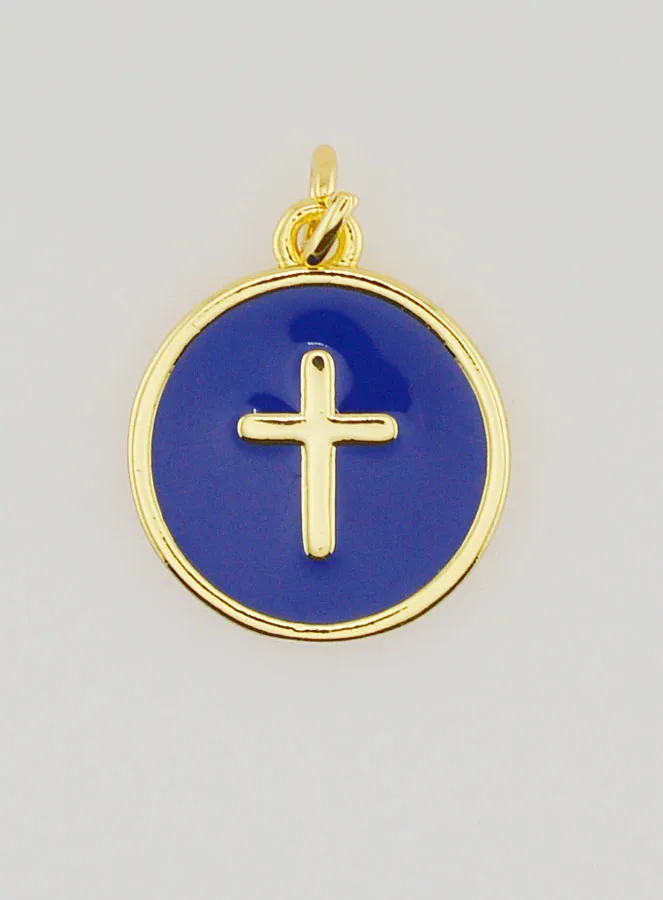 Cross Medal - Dark Blue Enamel (pic 1)