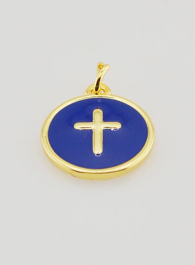 Cross Medal - Dark Blue Enamel (pic 2)