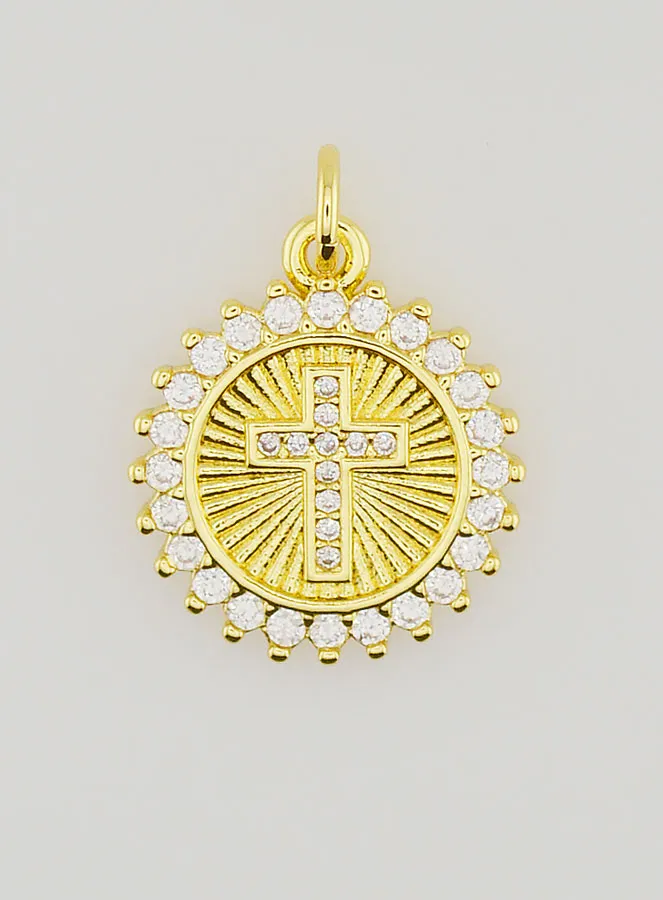 Jagged Cross Medal - 15mm (pic 1)