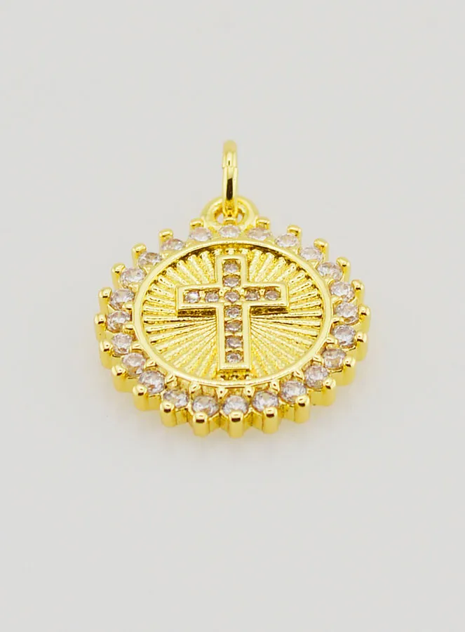 Jagged Cross Medal - 15mm (pic 2)