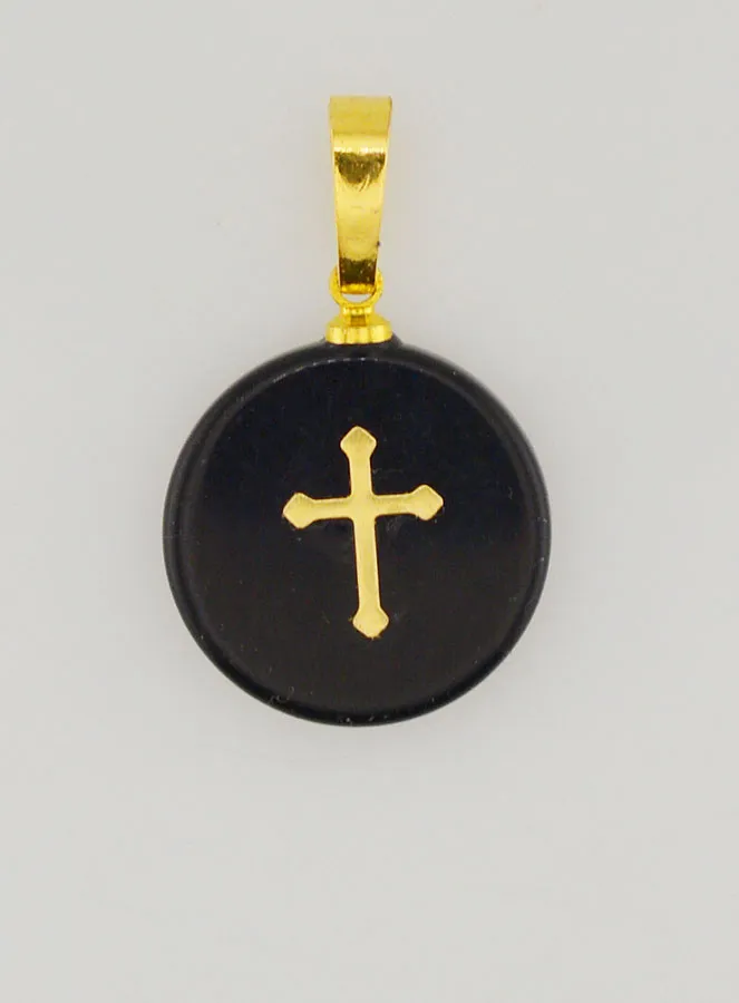 Medal with Cross - Black (pic 1)
