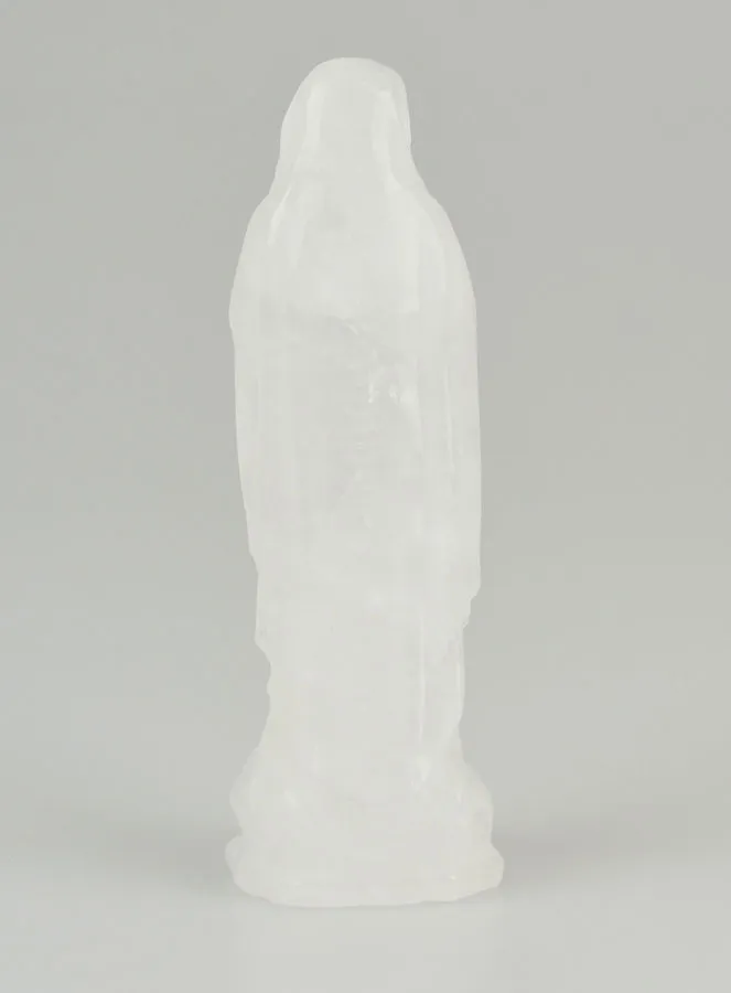 Rock Crystal Statue of Our Lady of Lourdes - 10cm (pic 4)