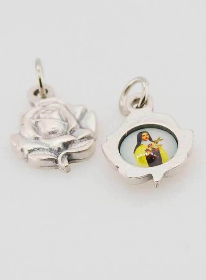 Rose medal 14mm - Saint Teresa (pic 2)