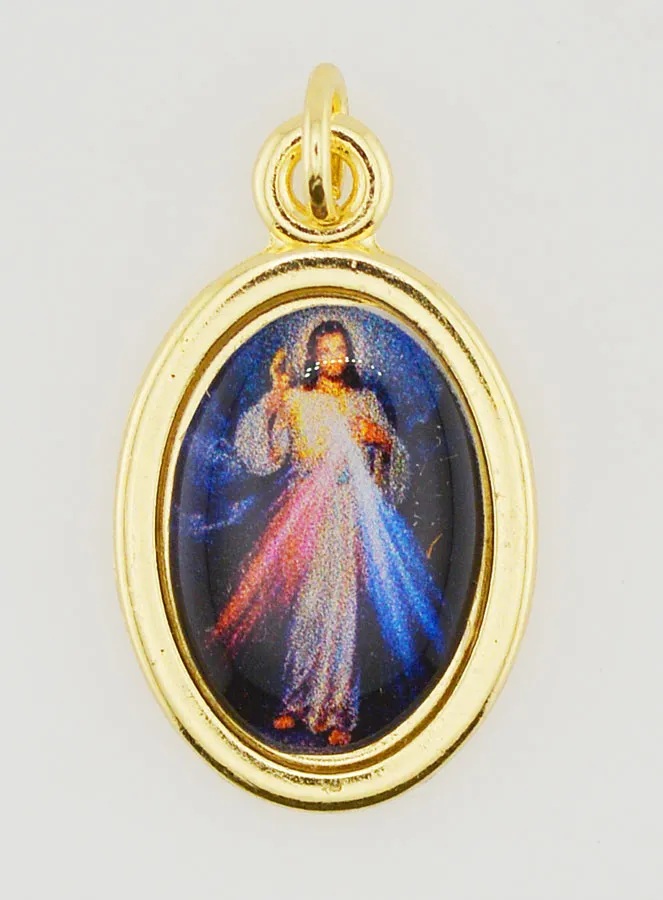 Golden Medal Merciful Jesus - 25mm (pic 1)