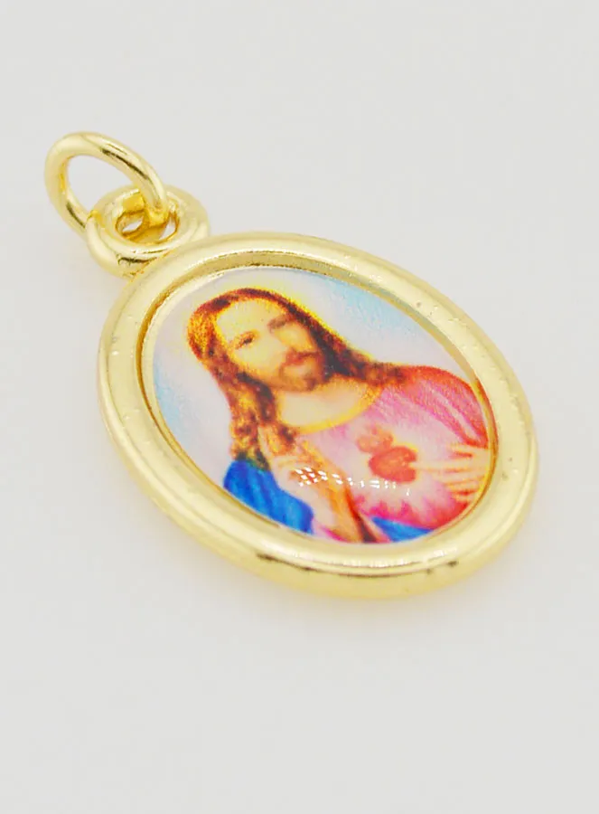 Golden Medal Sacred Heart of Jesus - 25mm (pic 3)