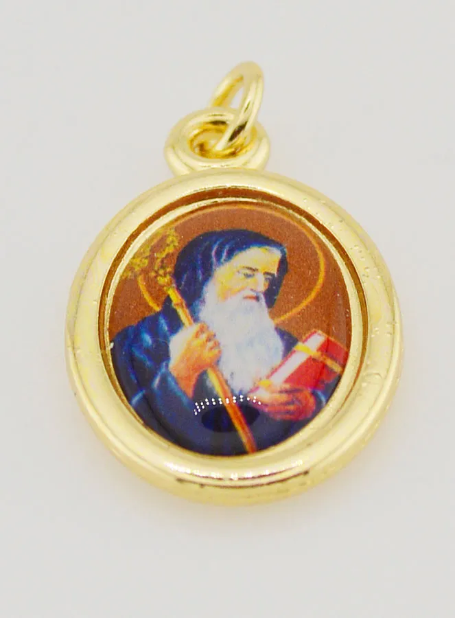 Golden Saint Benedict Medal - 25mm (pic 2)