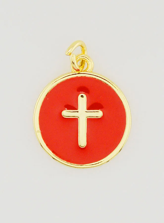 Cross Medal - Red Enamel (pic 1)