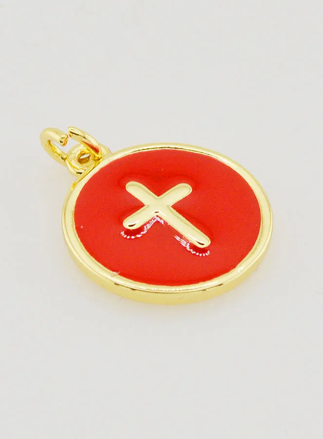 Cross Medal - Red Enamel (pic 3)