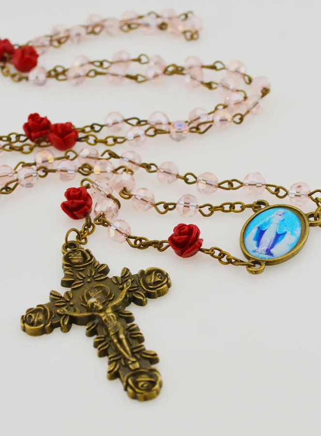 Rosary Miraculous Medal - Pink (pic 2)