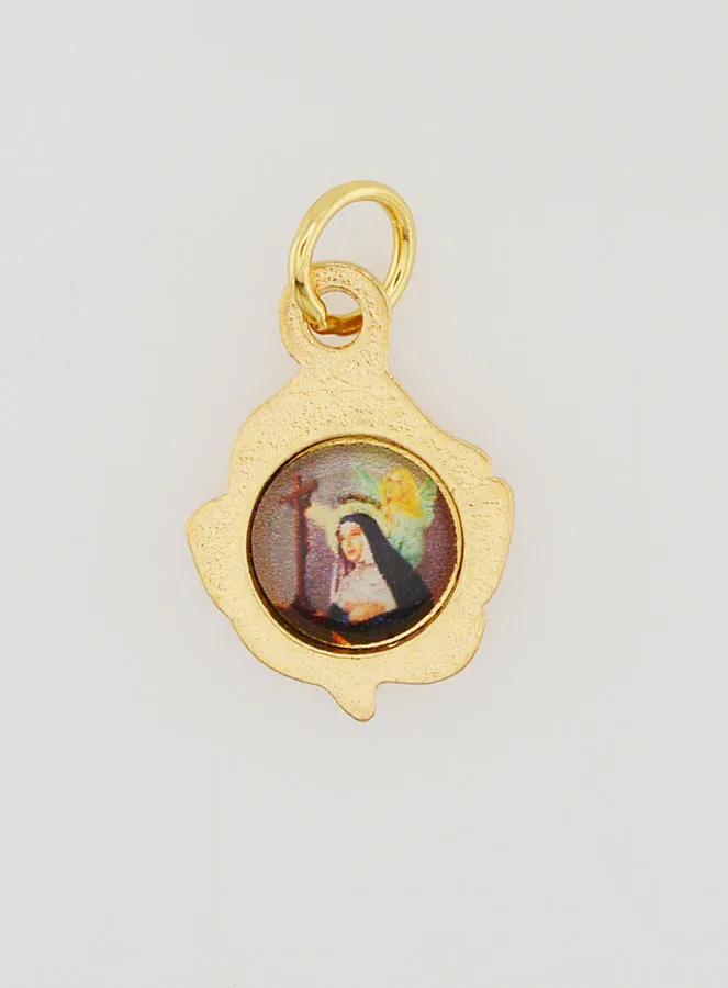 Golden Rose Medal 14mm - Sainte Rita (pic 4)
