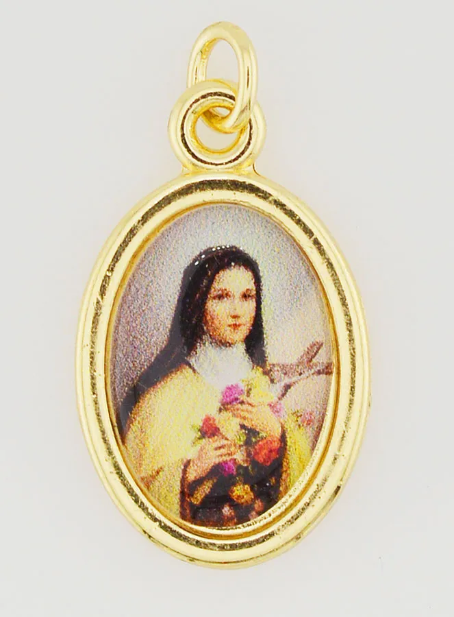Golden Medal Saint Therese - 25mm (pic 1)