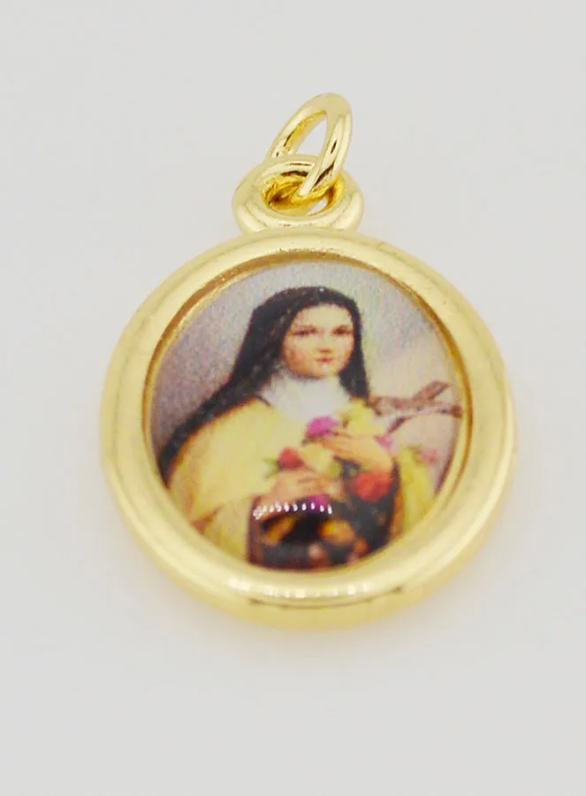 Golden Medal Saint Therese - 25mm (pic 2)