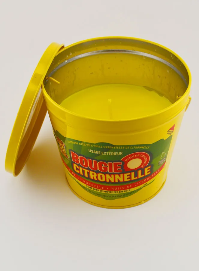 Lemongrass Candle in Metal Bucket - Yellow (pic 3)