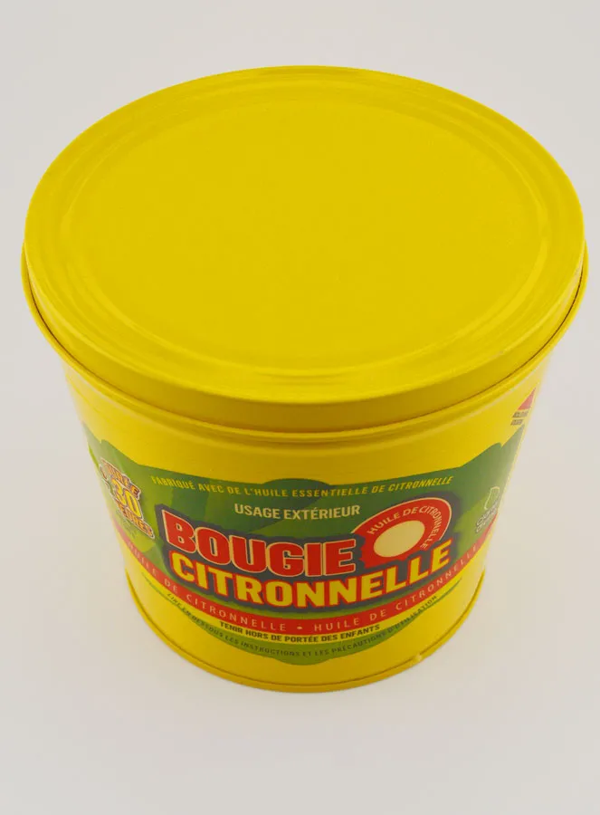 Lemongrass Candle in Metal Bucket - Yellow (pic 4)