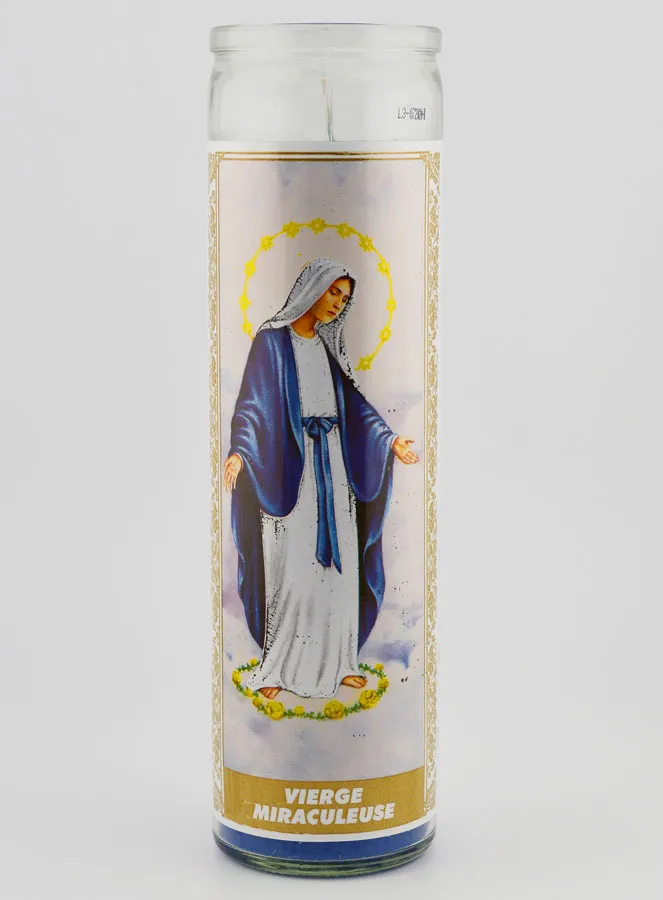 Candle in Glass - Miraculous Virgin Mary (pic 1)