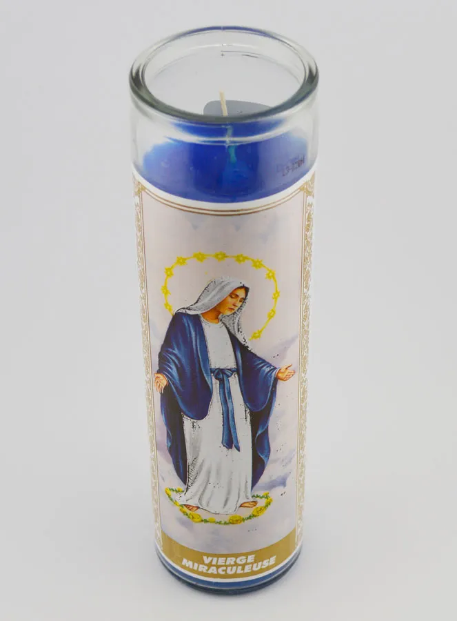 Candle in Glass - Miraculous Virgin Mary (pic 2)